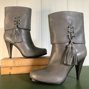 Coach LEGRA Tasseled Fold Over Ankle Boots